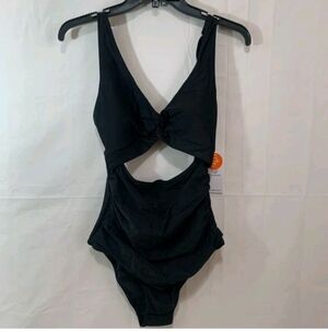Charmo Black One Piece Swim Suit NWT
